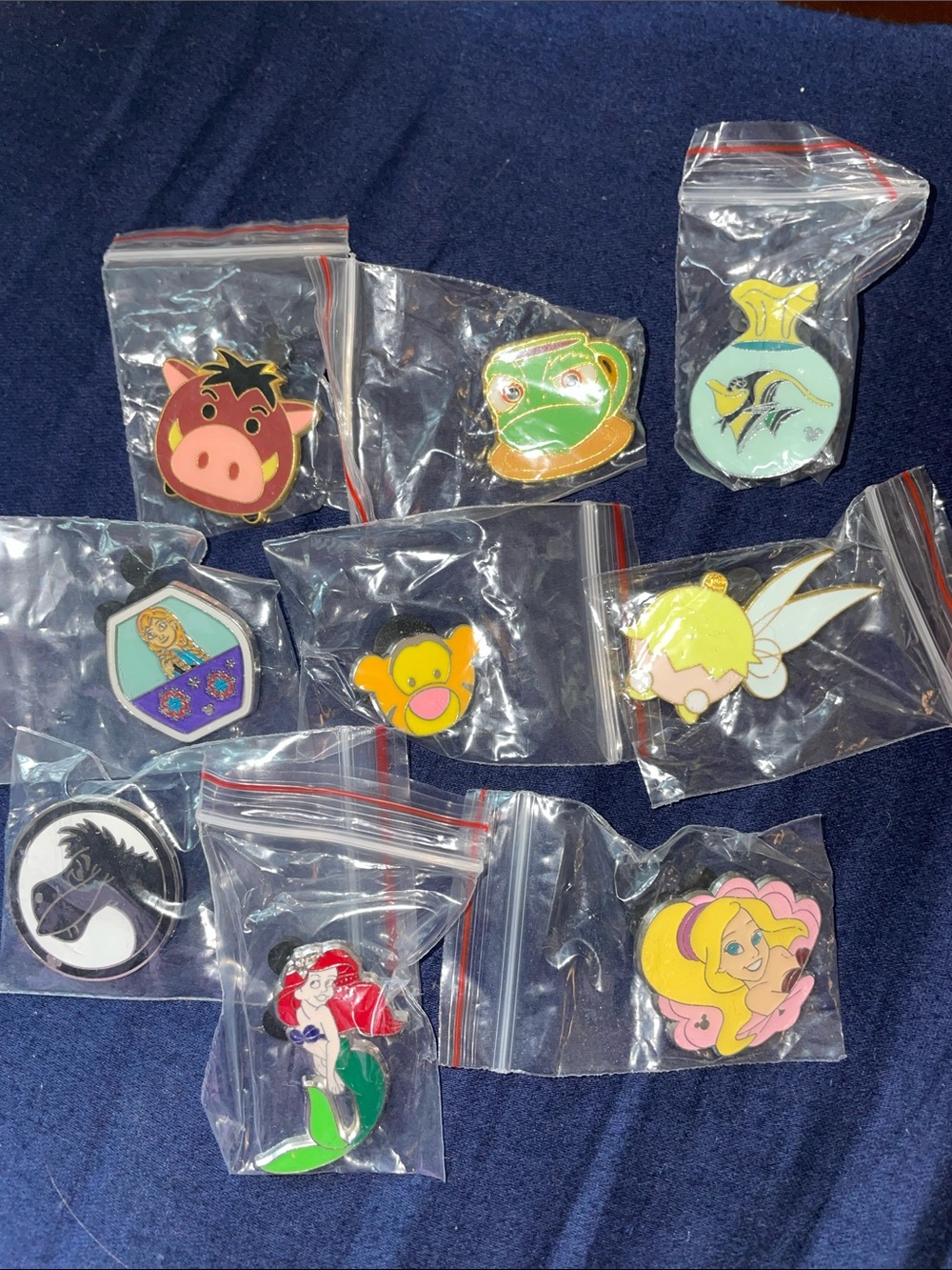 Disney Enamel Character Pin Lot
